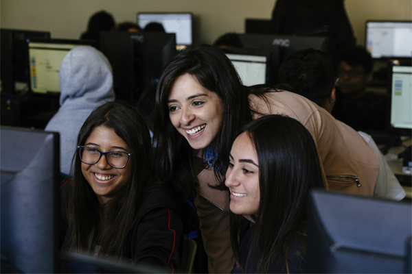 Hispanic youth training for new collar tech jobs