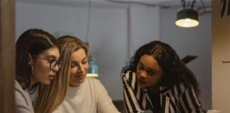 young women at work