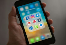 social media on phone