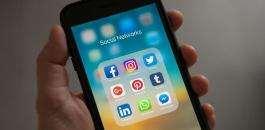 social media on phone