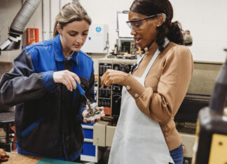 Young people with disabilities at work